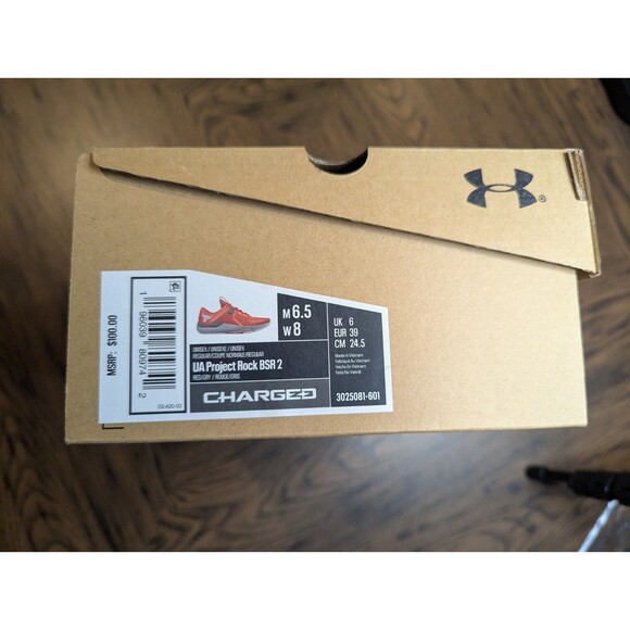 Under Armour Project Rock x UFC BSR 2 Mens Sz 6.5 Red Training Shoes 3025081‑601 main image 6